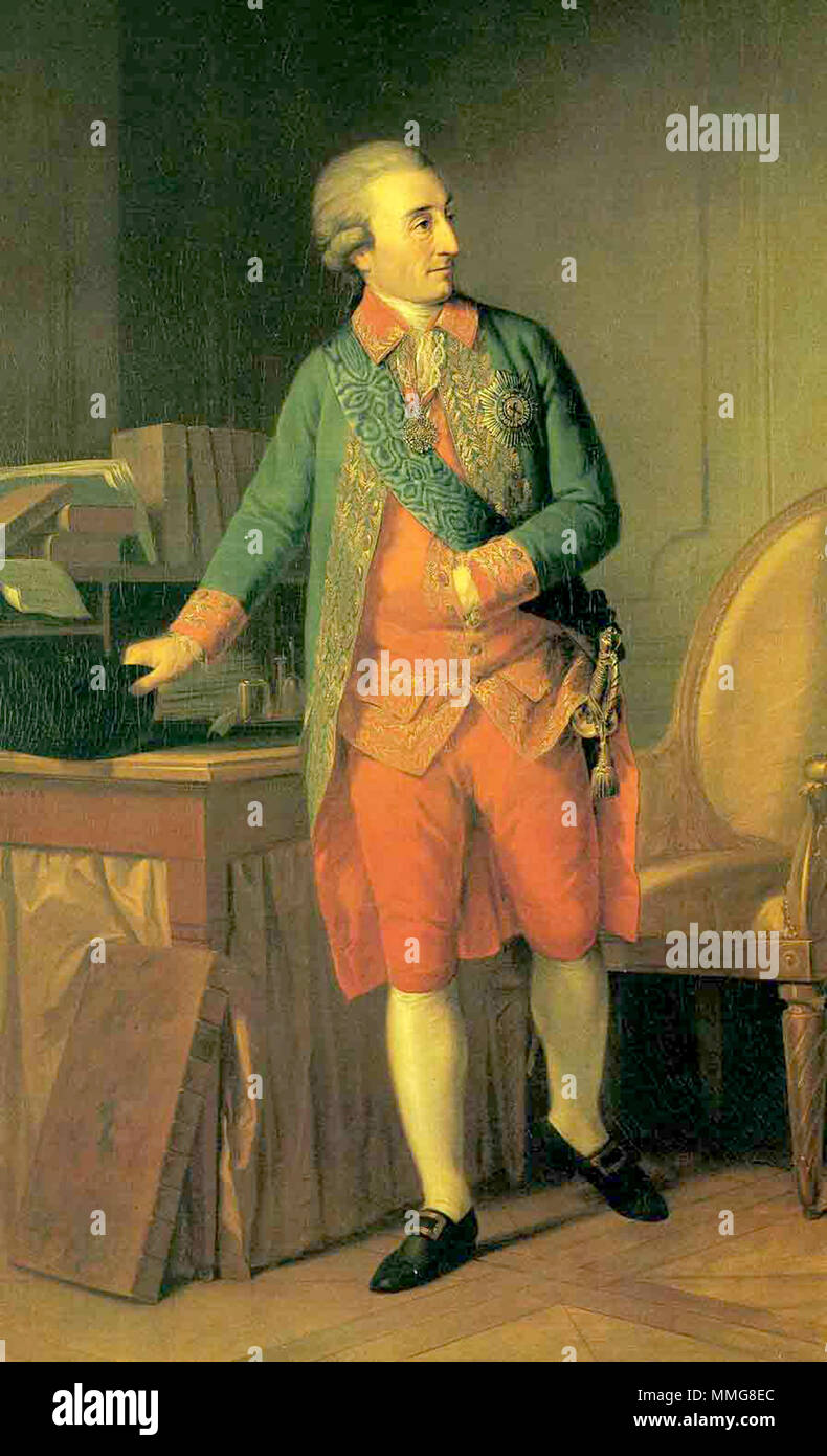 Count, then Prince Nikolay Ivanovich Saltykov (1736 – 1816), Russian Field Marshal and imperial courtier. Stock Photo