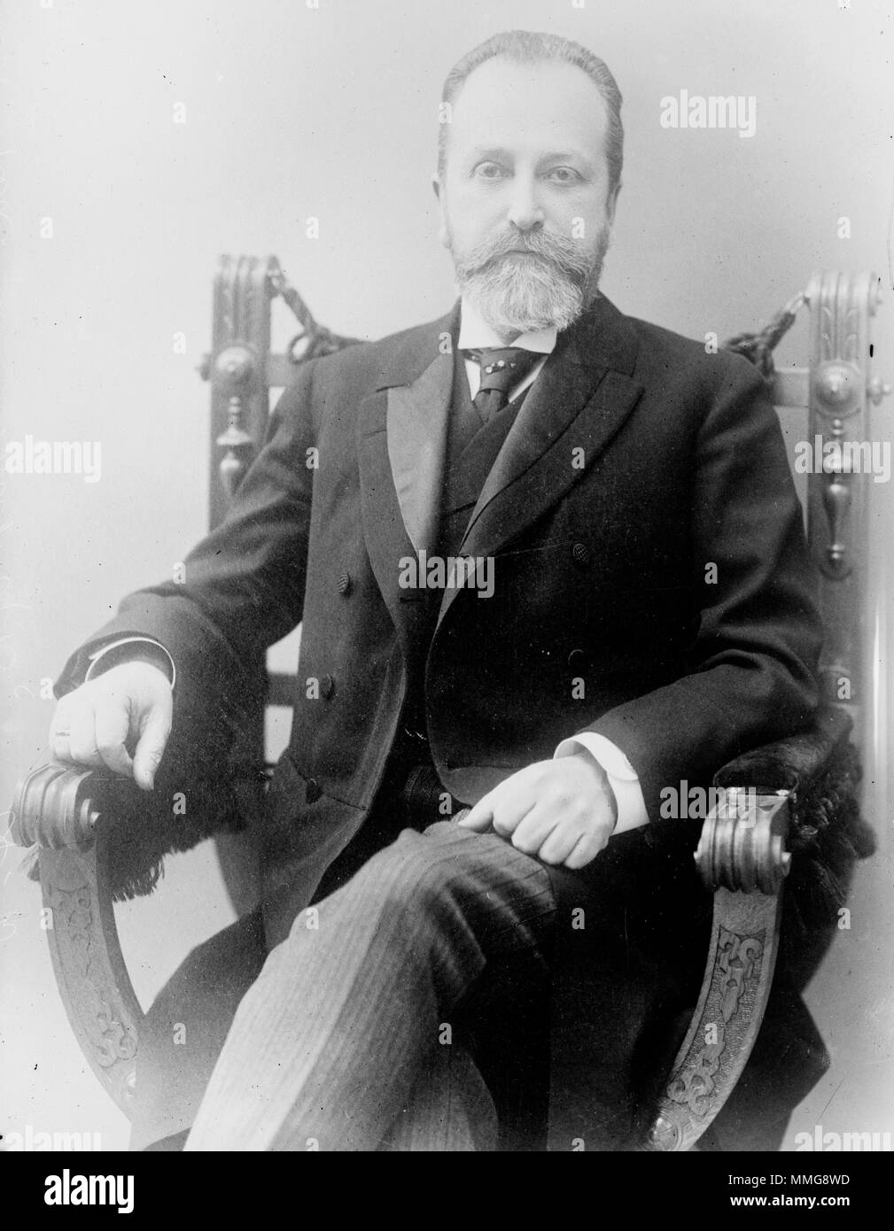 Prime Minister of Russian Empire Vladimir Nikolaevič Kokovcov (1853-1943) Count Vladimir Nikolayevich Kokovtsov, Russian politician who served as the Prime Minister of Russia from 1911 to 1914 Stock Photo