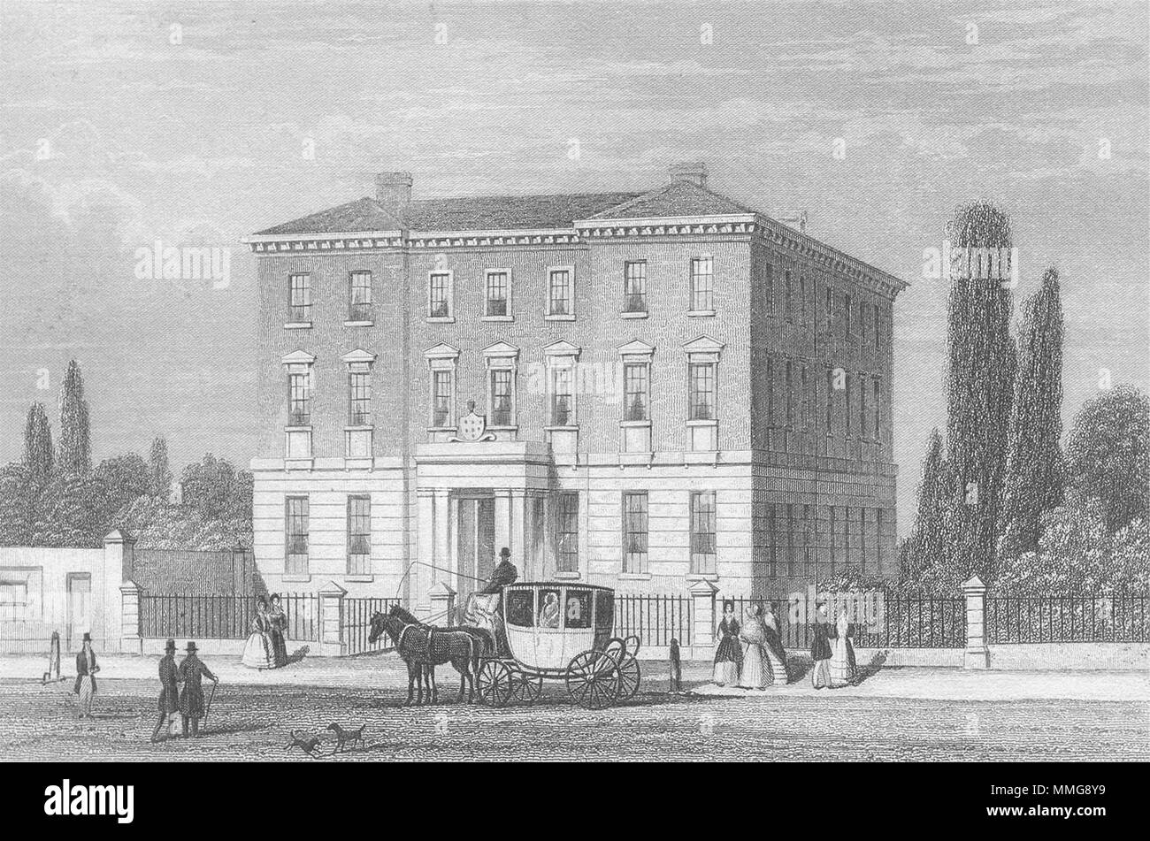 BIRMINGHAM. The Queen's Hospital. DUGDALE 1835 old antique print picture Stock Photo