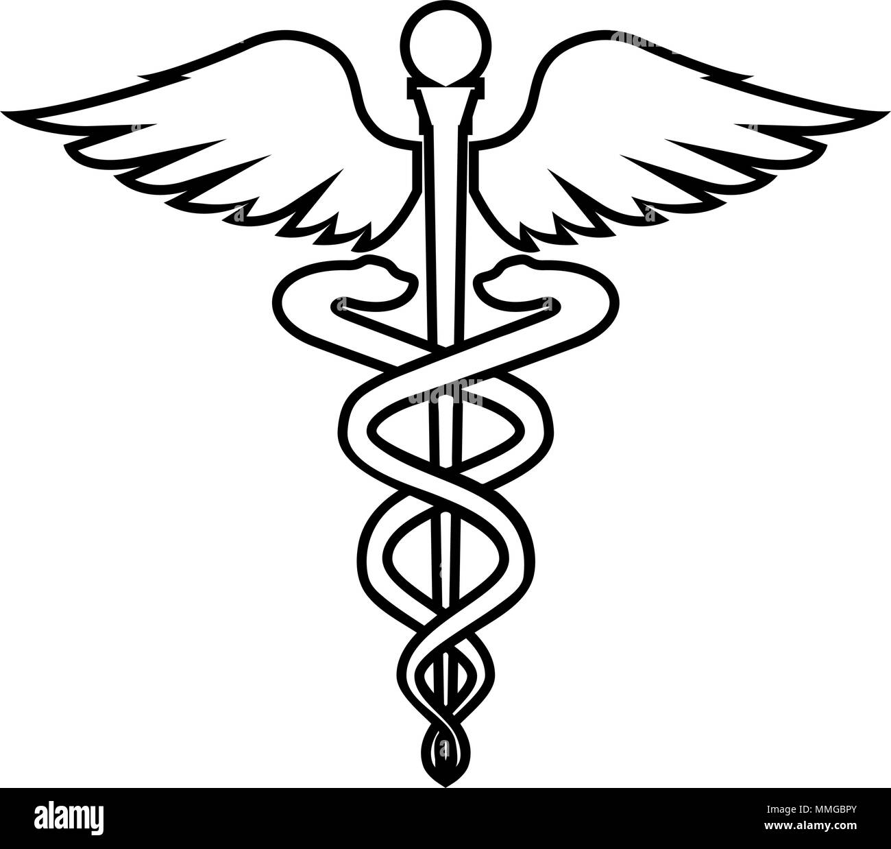 Medical Symbol Caduceus Snake Stock Photos & Medical Symbol Caduceus ...