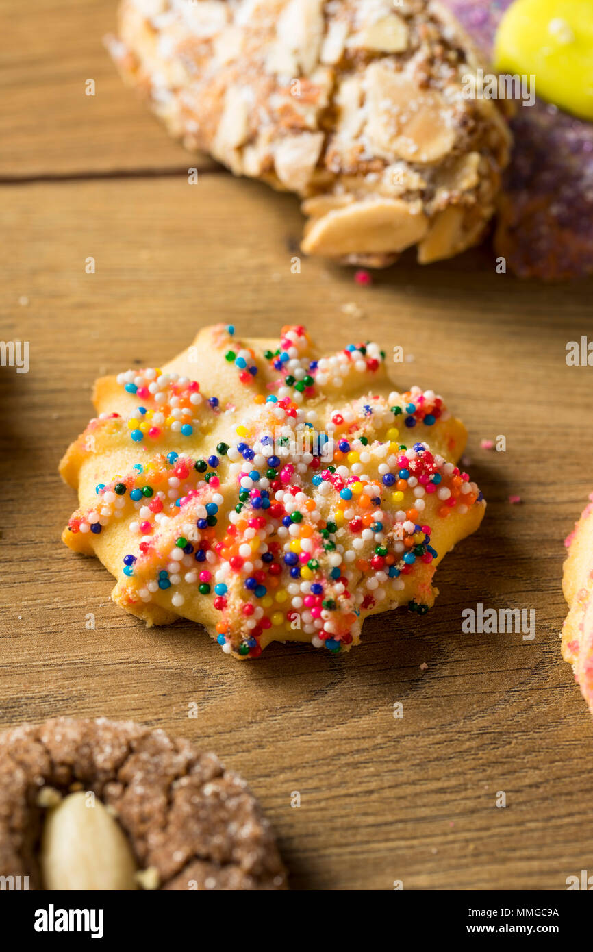 Homemade Sweet Assorted Italian Cookies Ready to Eat Stock Photo Alamy