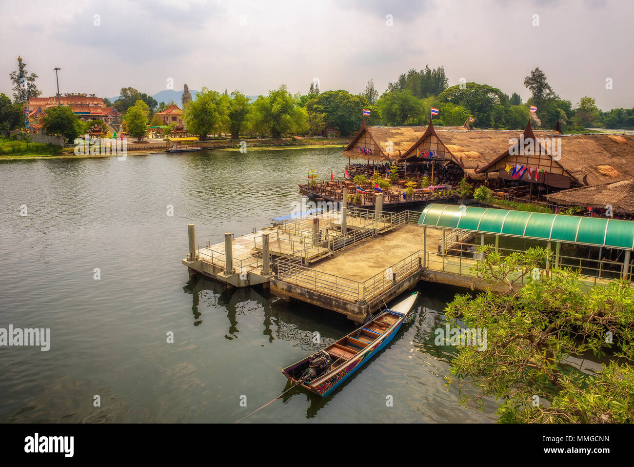 View from the bridge over the river Kwai Stock Photo
