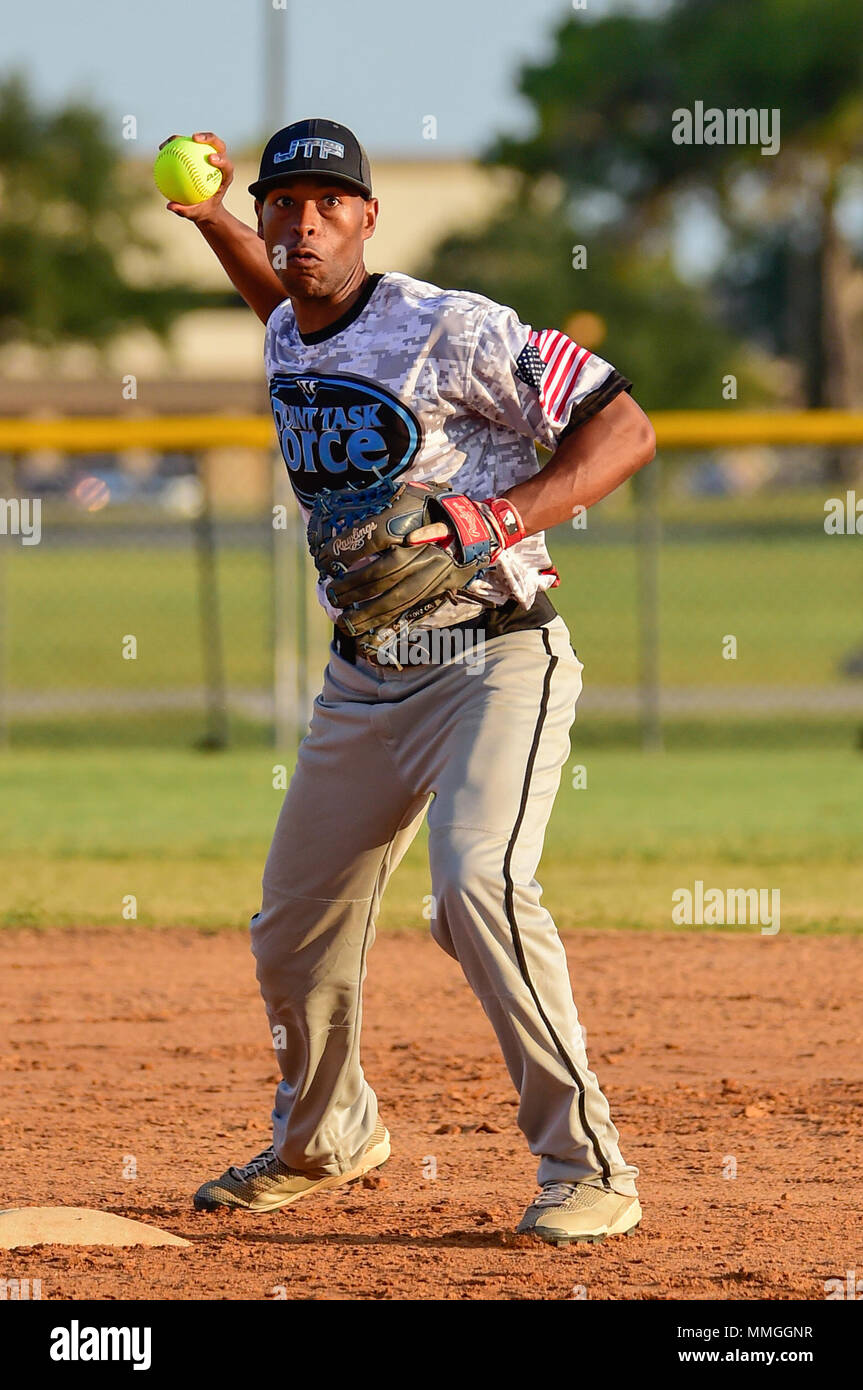 Air Force Sports Camp Men's Softball Trials final game at Joint Base San  Antonio-Lackland, Texas helped to solidify the team member selections Sep.  4, 2017. The selectees earn berths on the final