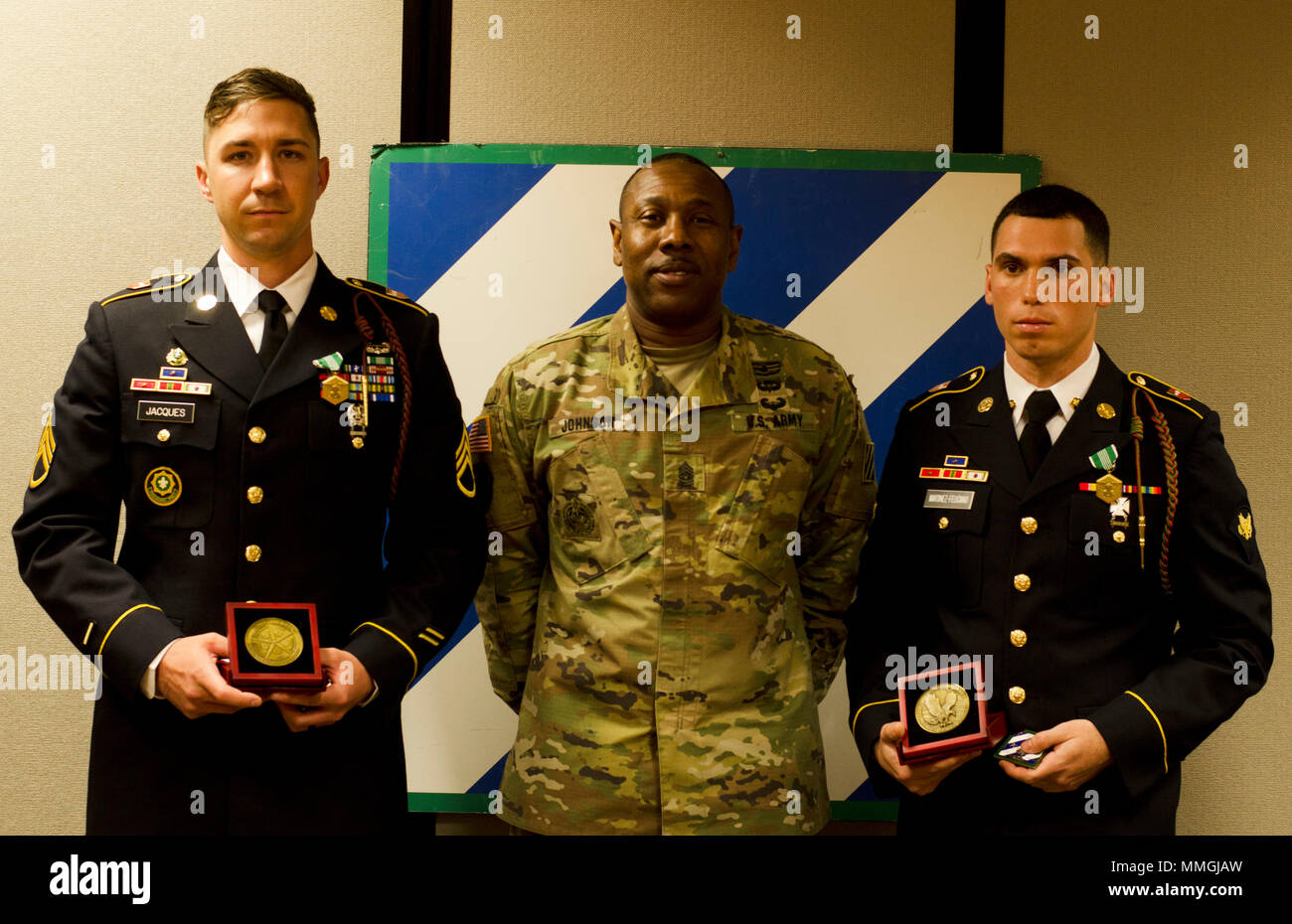 Command Sgt. Maj. John Johnson, the Task Force Marne, 3rd infantry ...