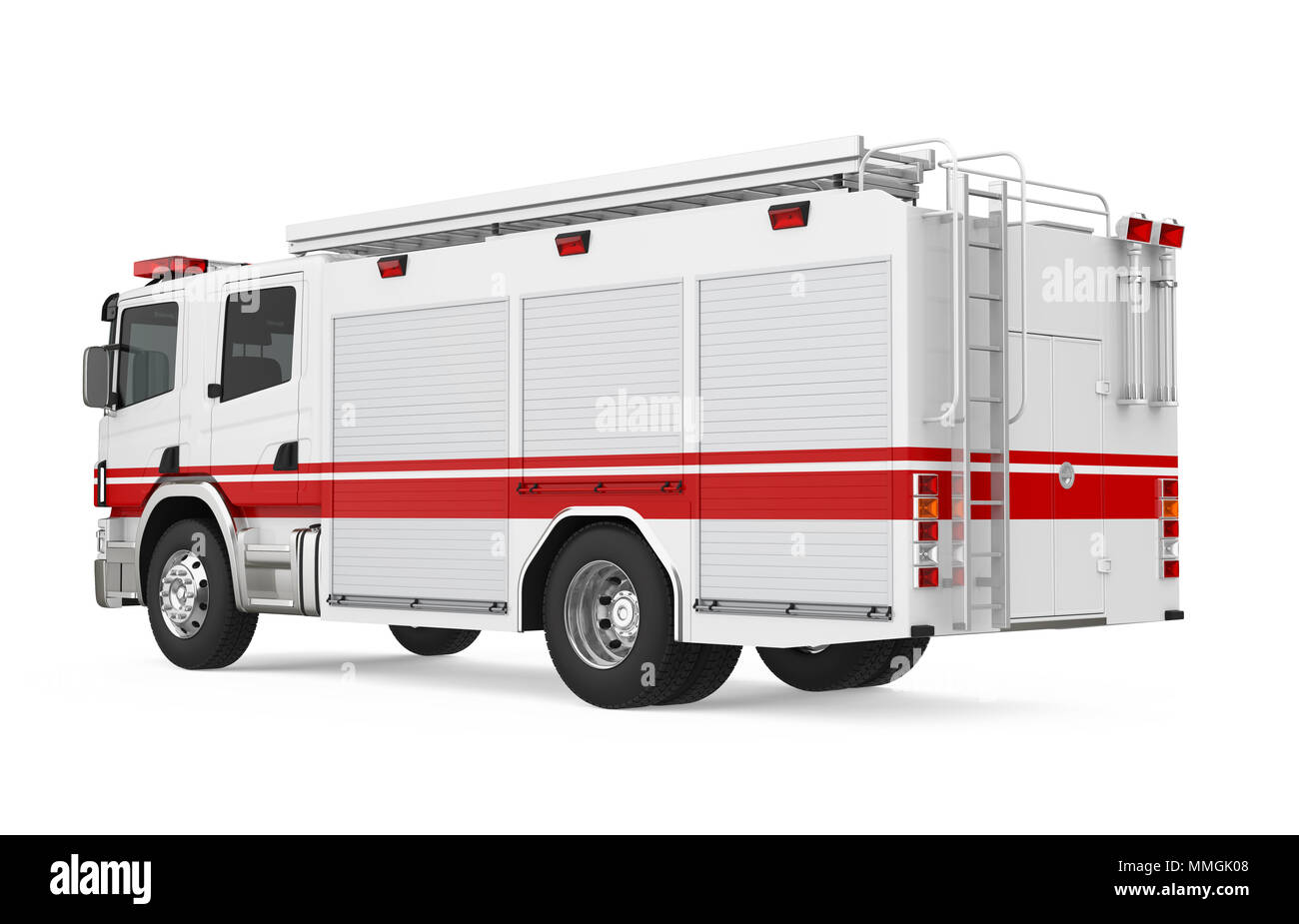 White fire truck hi-res stock photography and images - Alamy