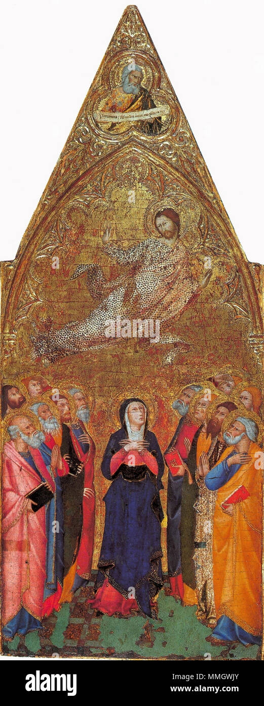 Ascension of Christ. between 1355 and 1360. Andrea vanni, ascensione, hermitage Stock Photo