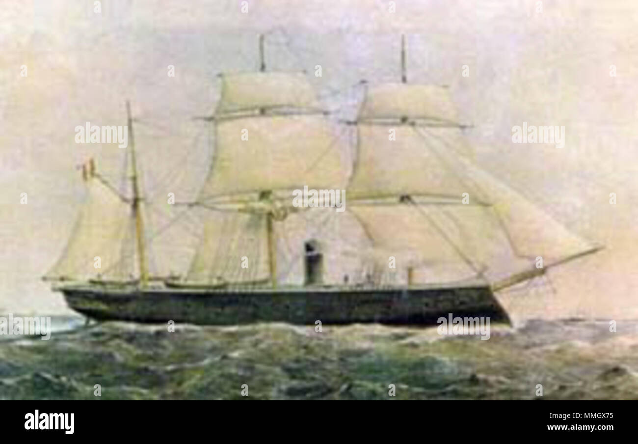 .  Fue el primer buque blindado de la Marina de Guerra del Perú. Pintura perteneciente a la Marina de Guerra del Perú que refleja el estado del blindado en 1866.  BAP Independencia 71 BAP Independencia Stock Photo