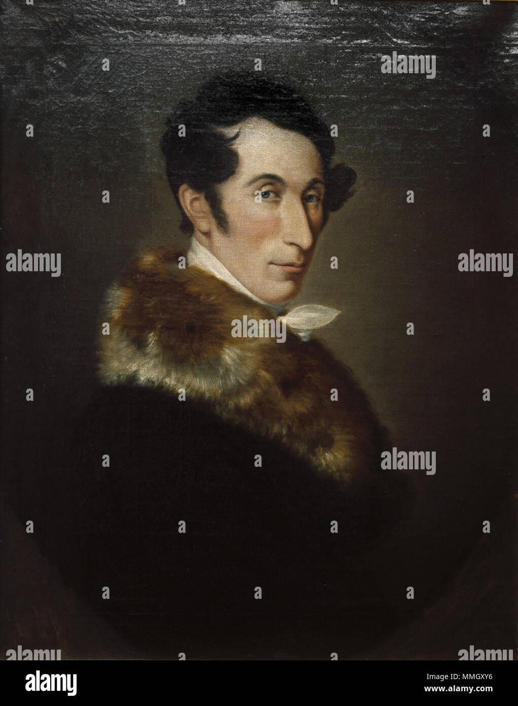 . Depicted person: Carl Maria von Weber  . 1825. Ferdinand Schimon Carl Maria von Weber Stock Photo