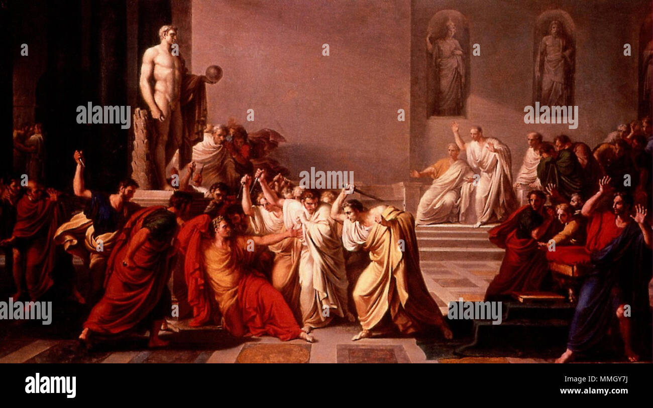 The Death of Julius Caesar. between 1804 and 1805. Cesar-sa mort Stock Photo