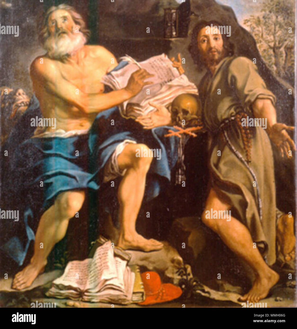 Aureliano Milani San Jerónimo y el beato Napoleone Ghisilieri Collezioni Comunali d'Arte Bolonia Stock Photo