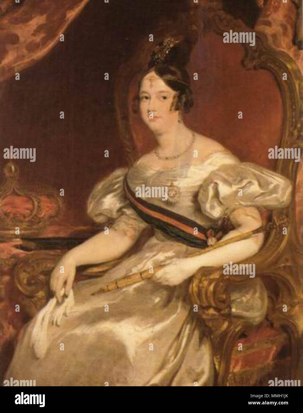 . Portrait of D. Maria II, Queen of Portugal (18191853) . circa 1840