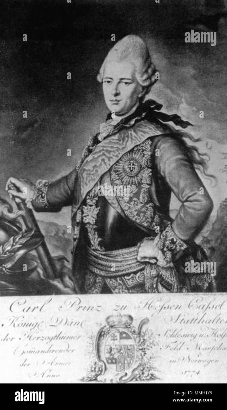 . English: Charles of Hesse-Cassel (1744-1836)  . 1774. Unknown Carl von Hessen-Kassel 01 Stock Photo