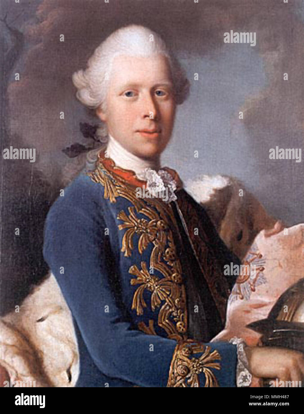 .  Deutsch: Porträt Ernsts II. von Sachsen-Gotha-Altenburg English: Portrait of Ernest II of Sachsen-Gotha-Altenburg (1745-1804)  . circa 1775. Ernst-II 1775 Stock Photo