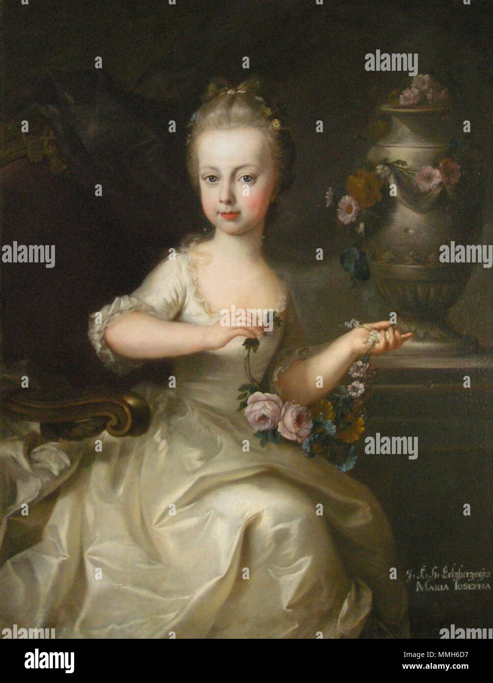 Deutsch: I.K.H. Erzherzogin Maria Iosepha . 1747-1749 ?. Martin van Meytens 002 Stock Photo