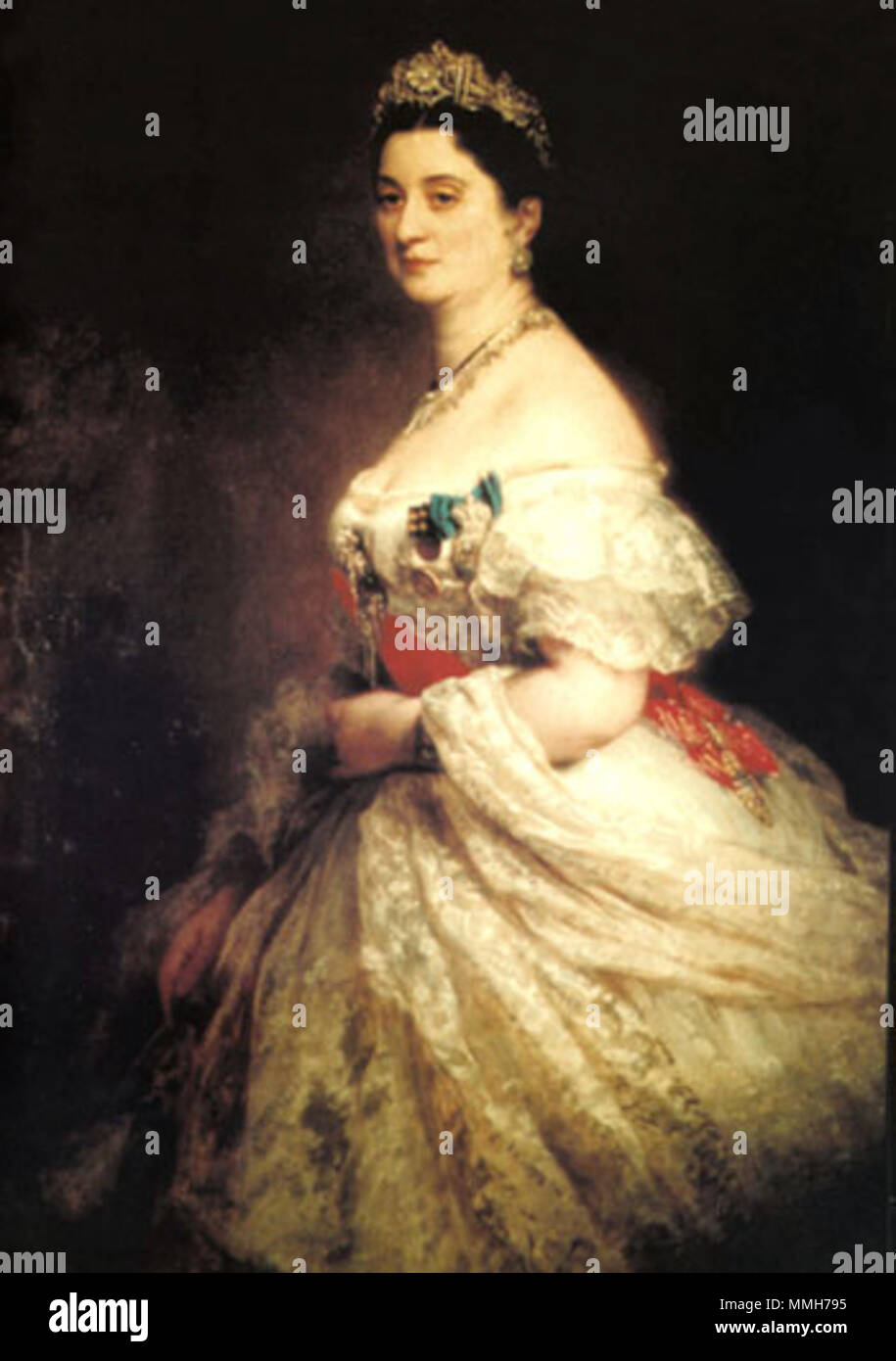 . Princess Catherine Dadiani.  . 1850s. Franz Xavier Winterhalter. Princess Catherine Dadiani Stock Photo
