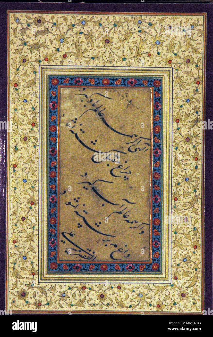 . English: Series Title: [Calligraphy Album] Suite Name: [Calligraphy Album] Creation Date: 1866 Display Dimensions: 11 1/8 in. x 7 5/16 in. (28.26 cm x 18.57 cm) Credit Line: Gift of Edwin Binney 3rd Accession Number: 1971.71 Collection: The San Diego Museum of Art  . 23 May 2007, 13:52:02. English: thesandiegomuseumofartcollection Album of calligraphy (6124496111) Stock Photo