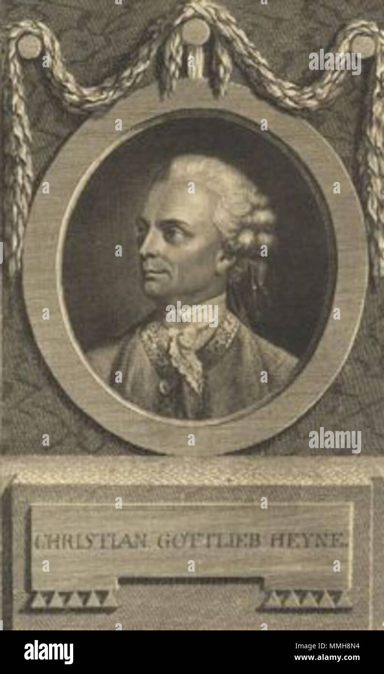 . Portrait of Christian Gottlob Heyne (1729-1812)  . before 1773. Heyne Christian Gottlob Stock Photo