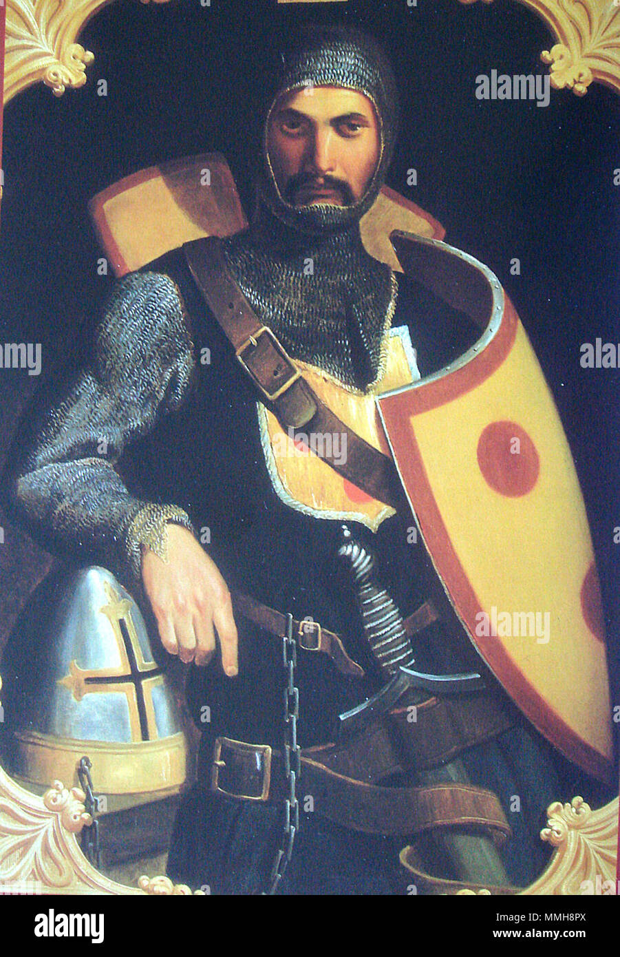 . Baldwin of Bourcq, count of Edessa and king of Jerusalem (Baldwin II) . circa 1843. Baldwin of