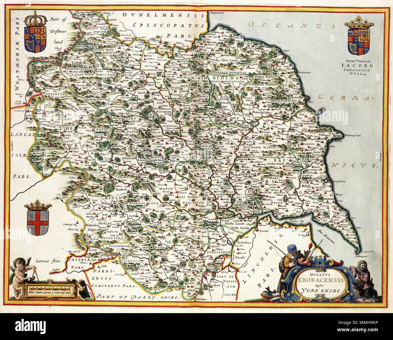 Modern map of yorkshire england hi-res stock photography and images - Alamy