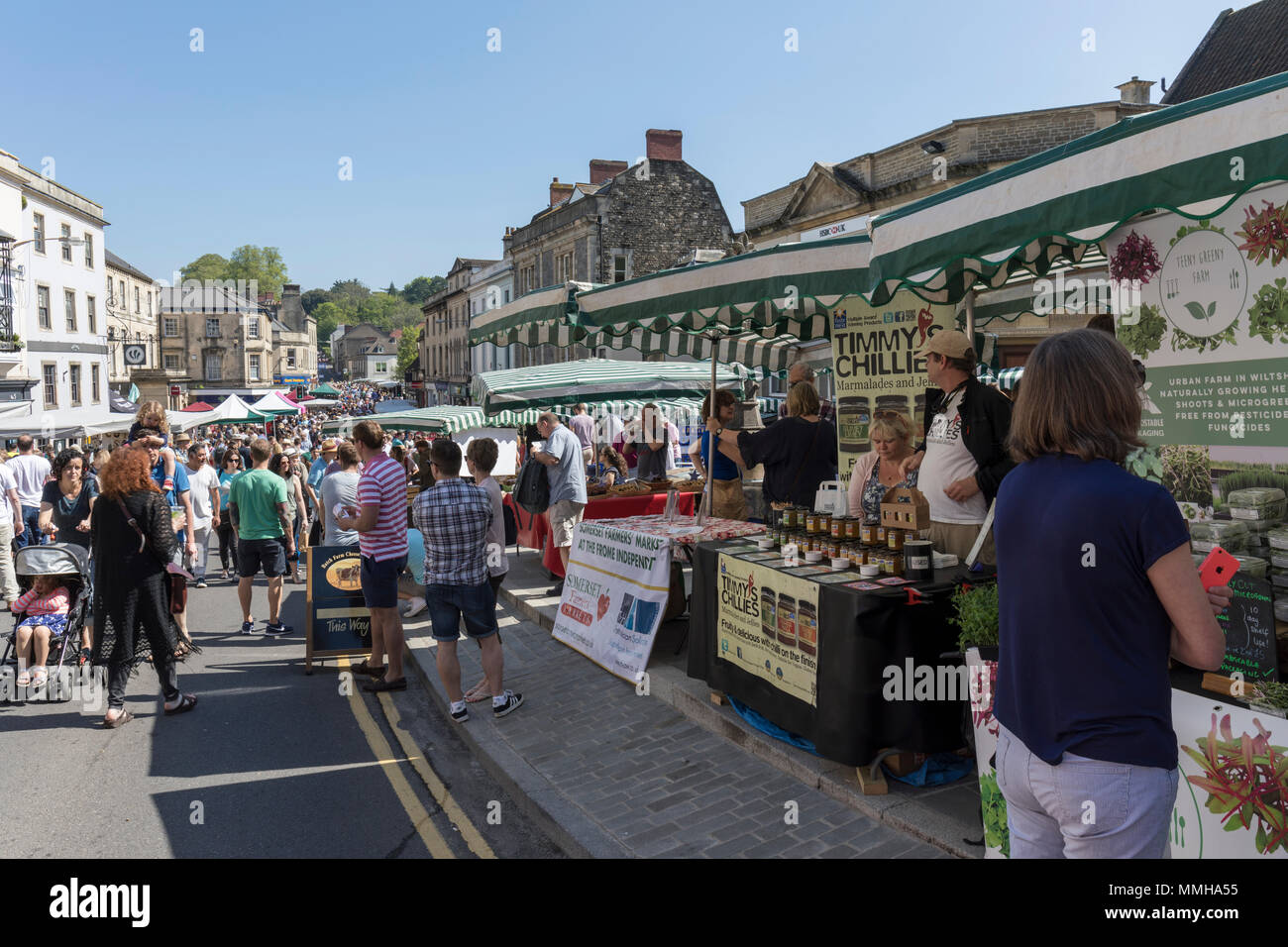 Frome Sunday Artisan Market, Market Place, Frome, Somerset Stock Photo