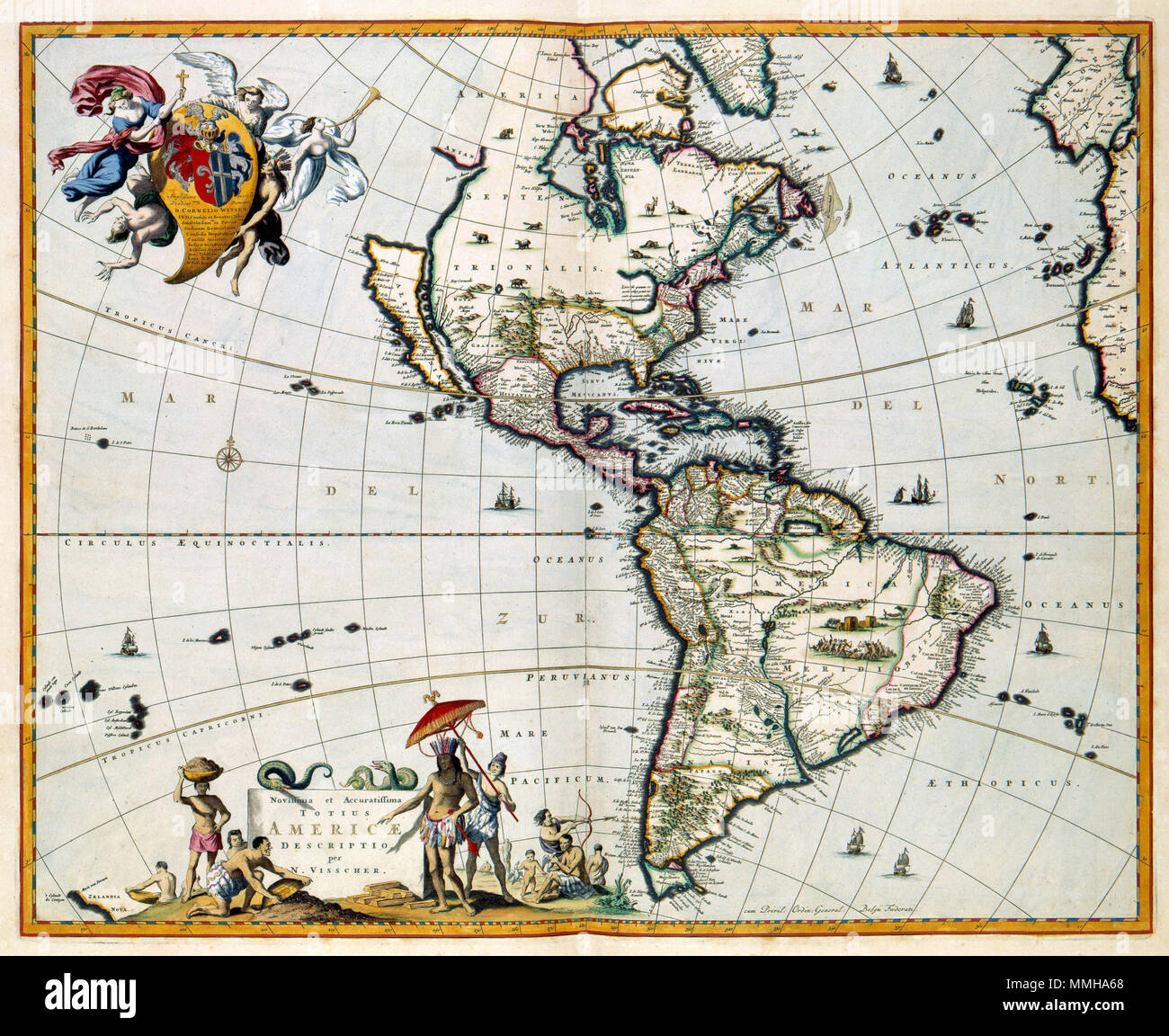 . Nederlands: Deze kaart van Nicolaes Visscher II (1649-1702) is een ...