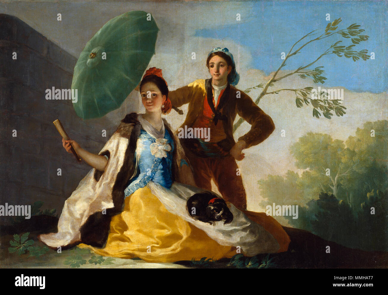 The Parasol. 1777. El Quitasol (Goya) Stock Photo