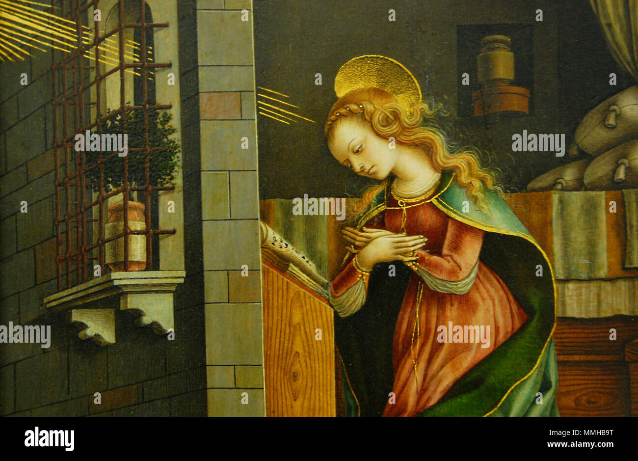 The Virgin Annunciate Crivelli, Carlo-The Virgin Annunciate Stock Photo