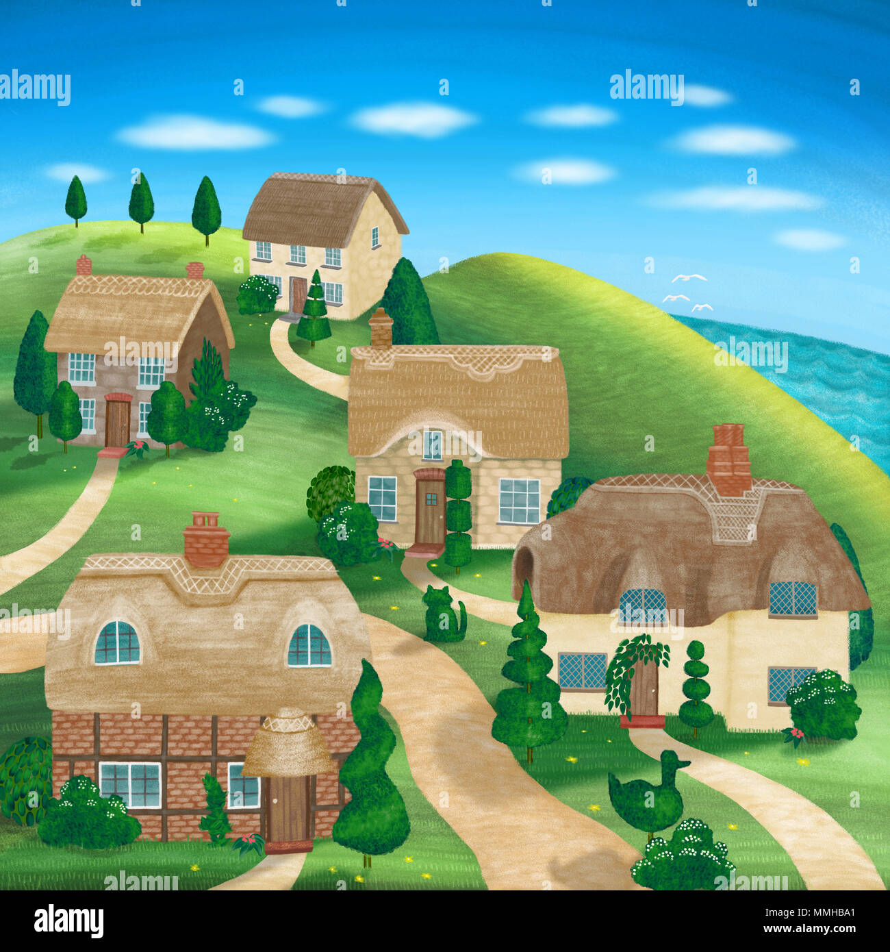 English countryside illustration hires stock photography and images