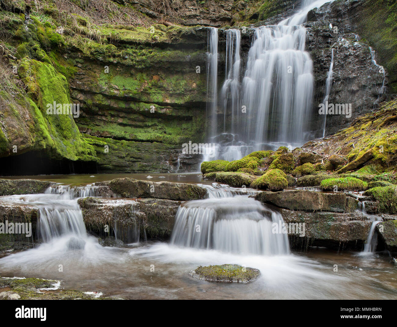 Scaleber Force water fall Yorkshire Stock Photo