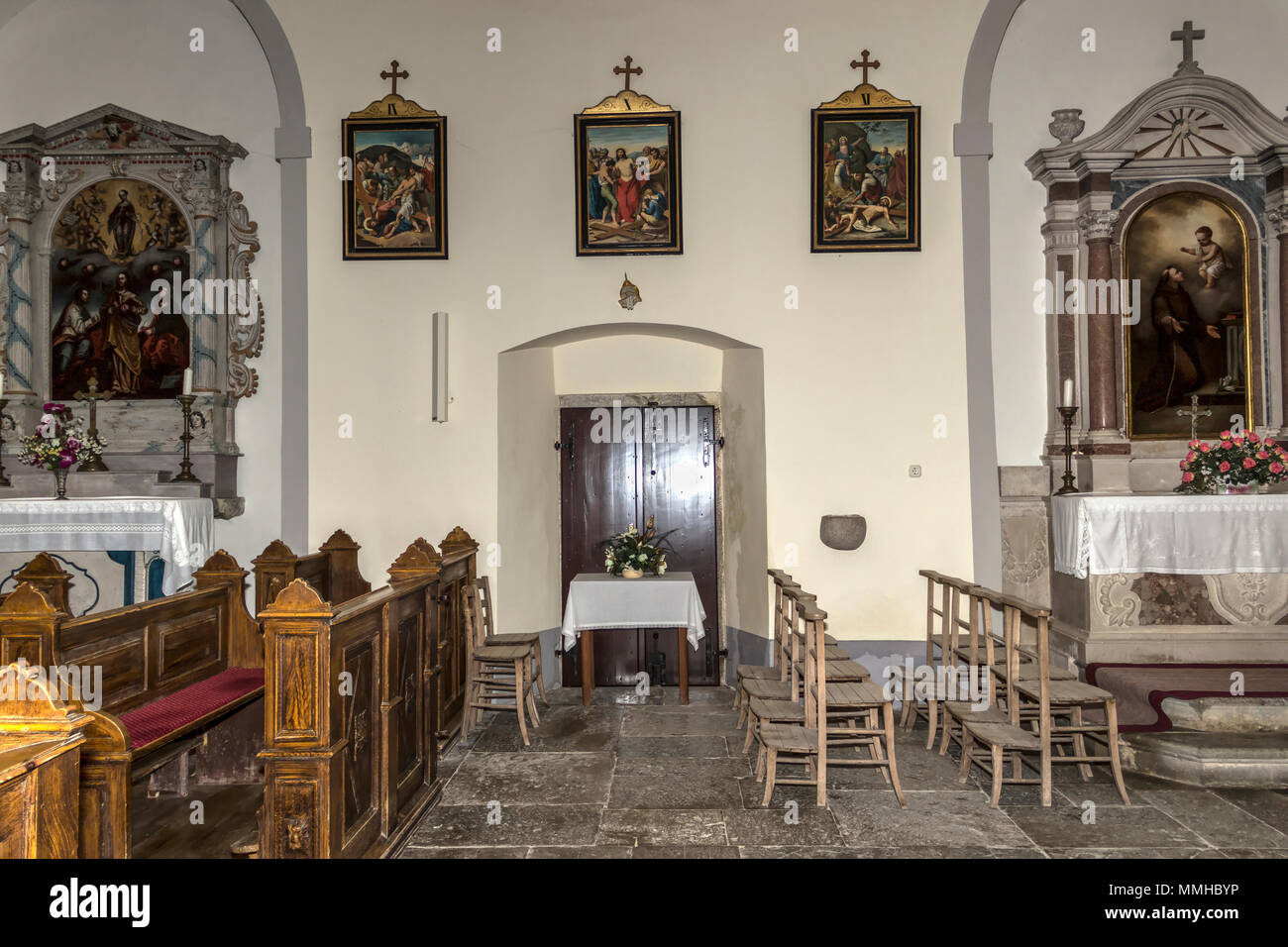 Central Istria Croatia Interior Of The Parish Church Of