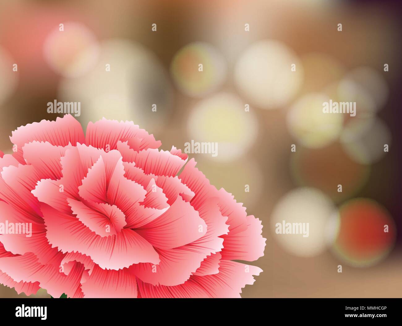 Carnation Flower on Nature Background illustration Stock Vector Image ...
