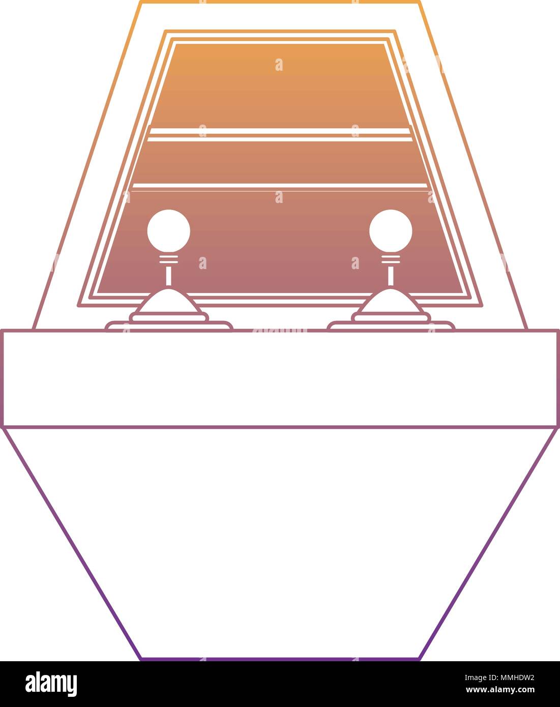 arcade machine icon over white background, vector illustration Stock ...