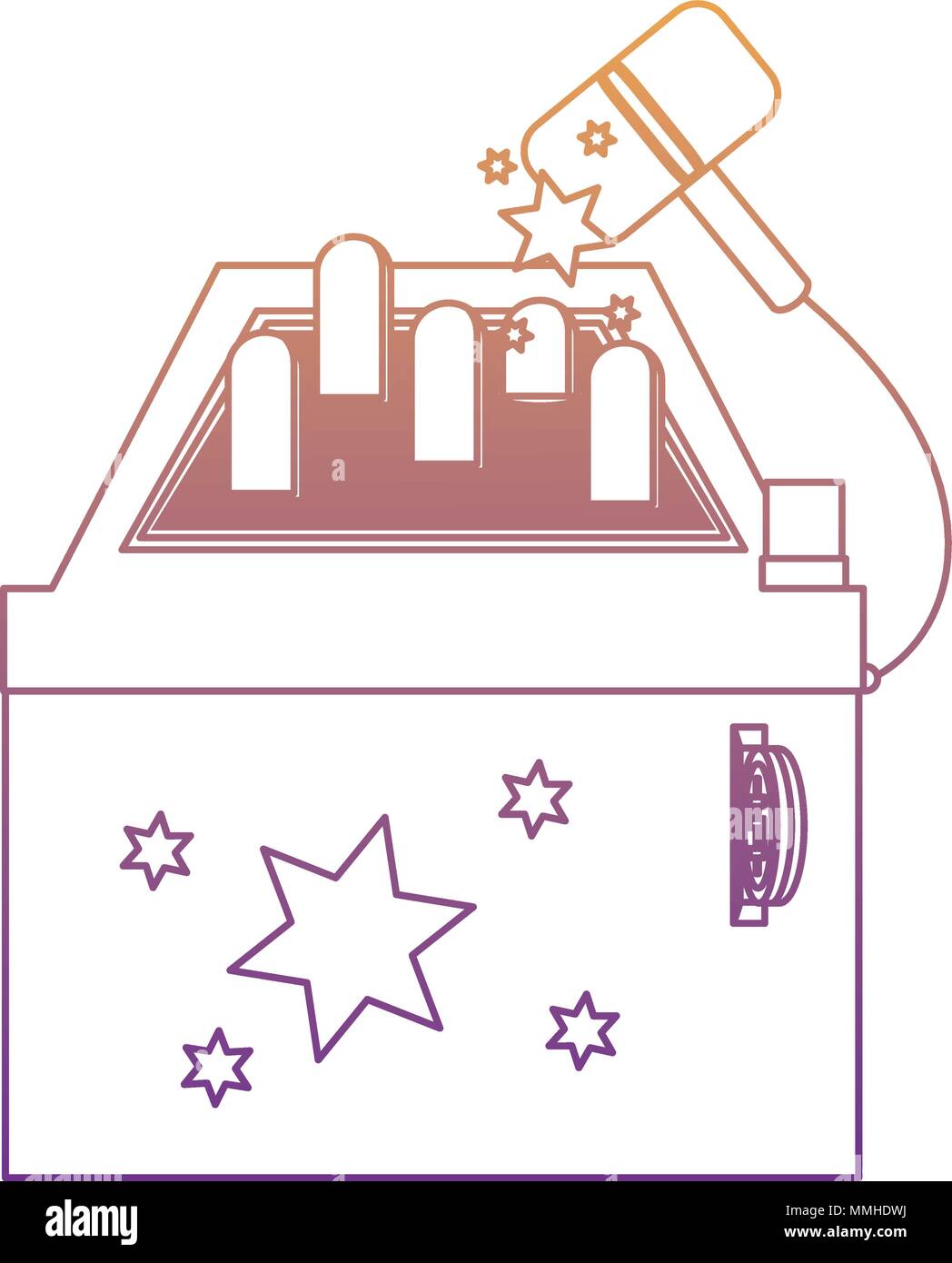 hammer arcade machine icon over white background, vector illustration Stock Vector