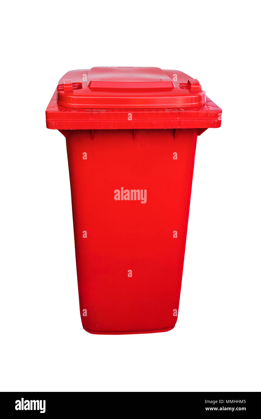 Red rubish bin Cut Out Stock Images & Pictures Alamy