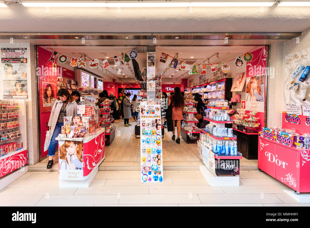 Tokyo, Harajuku, Takeshita street. Woman's accessories store, looking