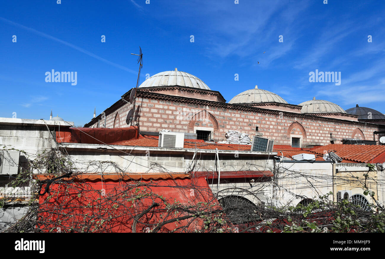 Istanbul Architecture Details: Domed Roof of the Grand Bazaar as seen from the exterior Stock Photo