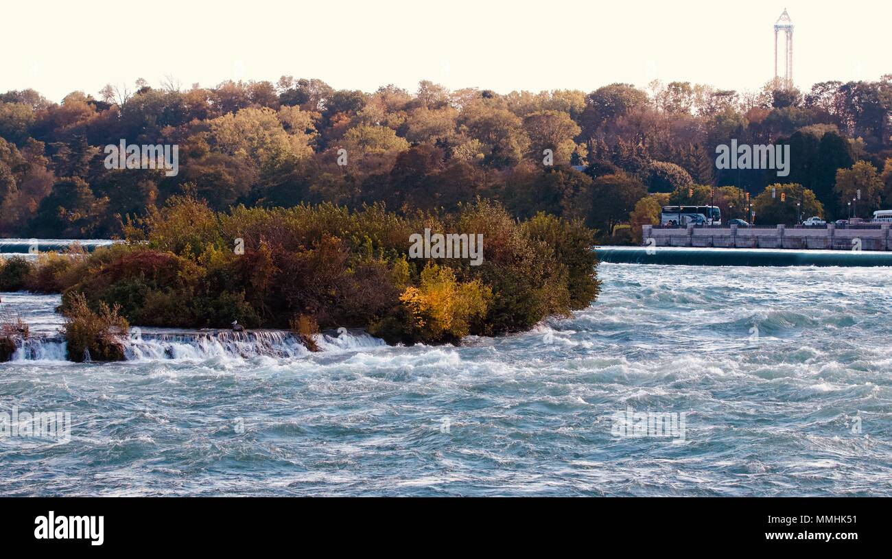Photo of an amazing Niagara river at fall Stock Photo