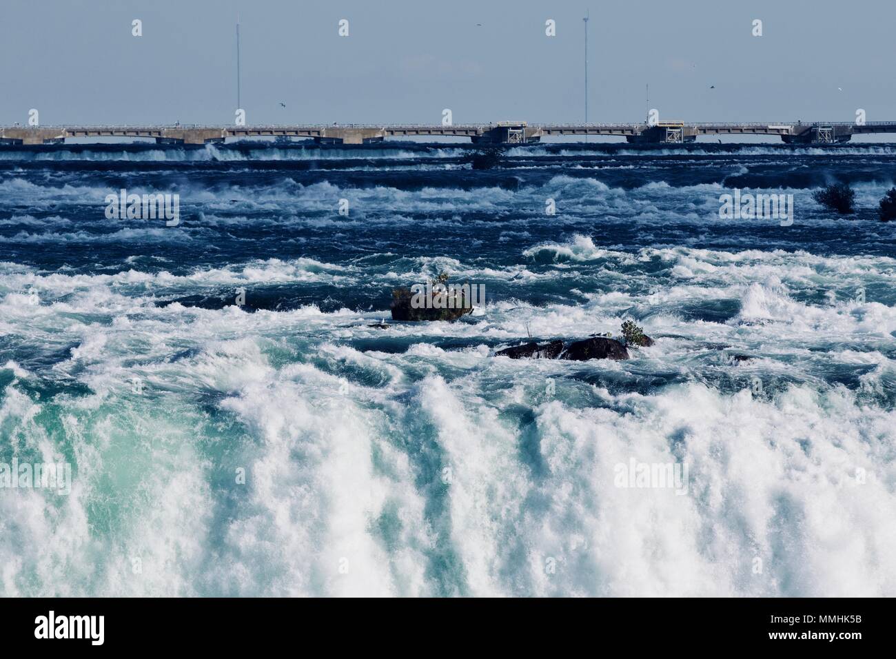 Background with an amazing Niagara waterfall Stock Photo