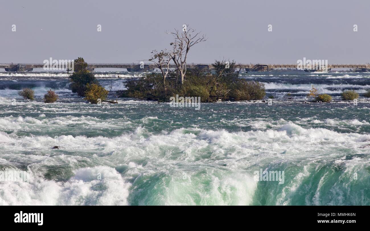 Picture with an amazing Niagara river at fall Stock Photo