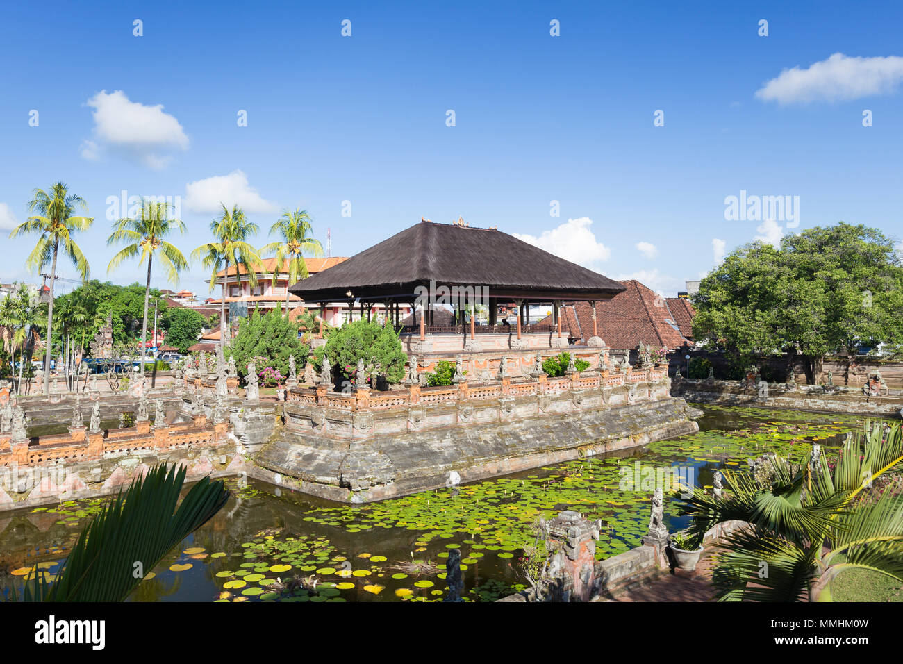 Taman Kertha Gosa floating pavilion or Bale kambang, Klungkung or Semarapura, Bali, Indonesia Stock Photo