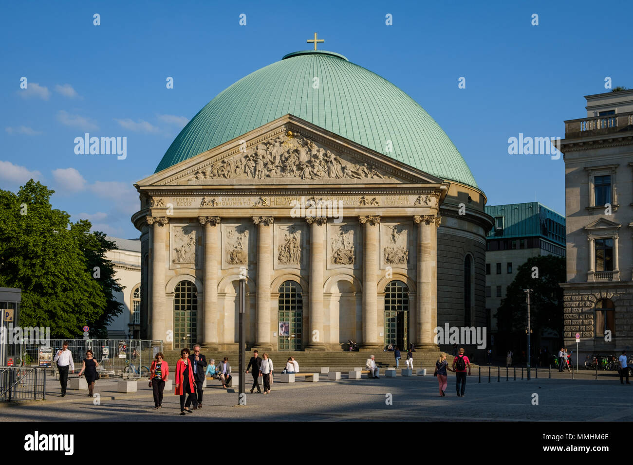 Berlin, Germany - may, 2018:  St. Hedwig's Cathedral (German: Sankt-Hedwigs-Kathedrale)  in Berlin,  Germany Stock Photo