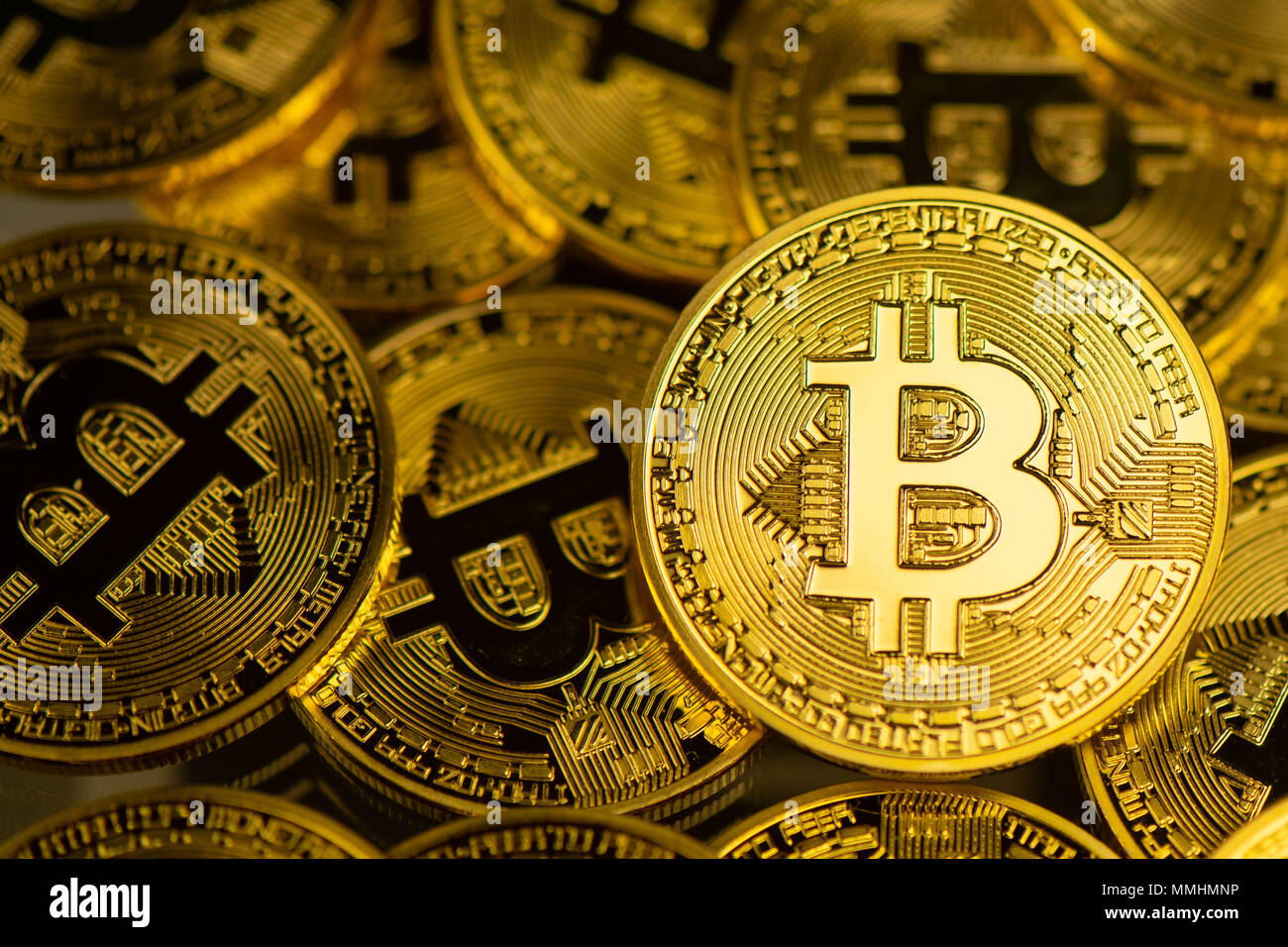 A visual representation of the digital cryptocurrency Bitcoin Stock Photo -  Alamy
