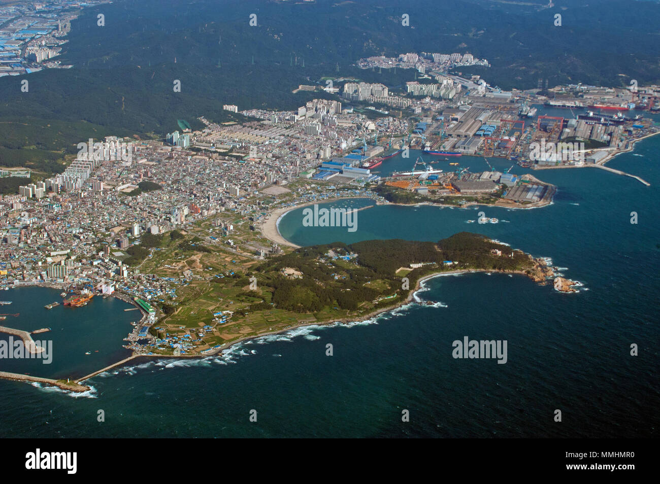 Aerial view of Ulsan, South Korea Stock Photo Alamy