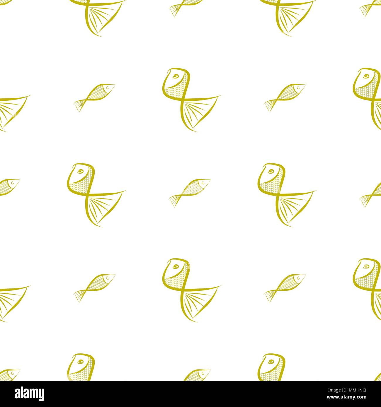 Seamless illustrations of fish. Good for web page, wallpaper, graphic ...