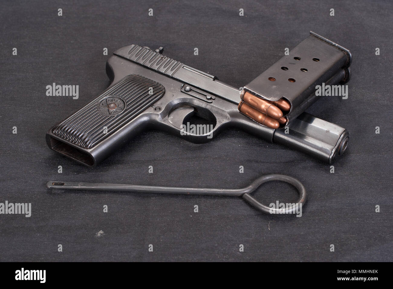 handgun on black background Stock Photo