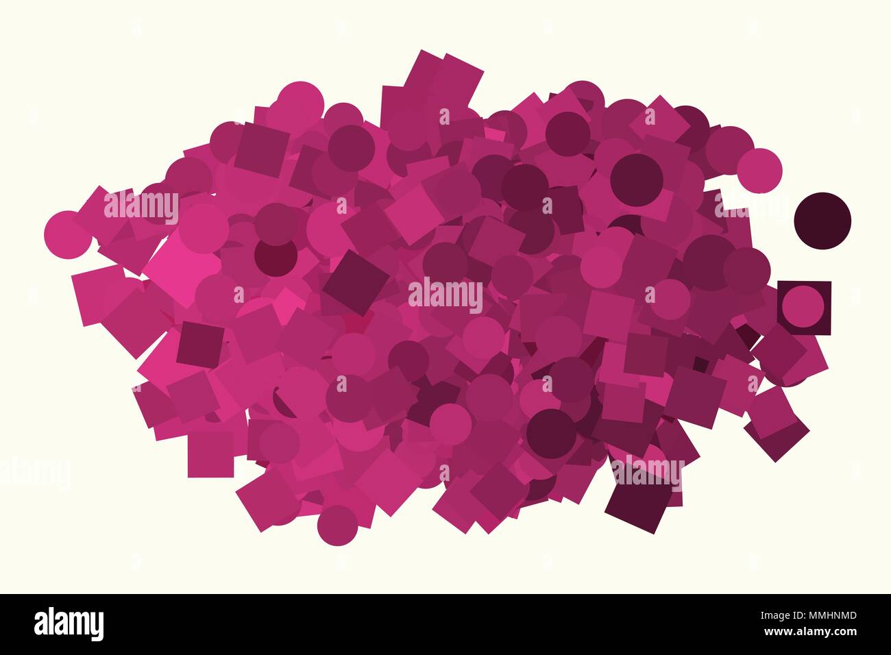 Conceptual background ellipse & square box pattern for design. Vector illustration graphic. Stock Vector