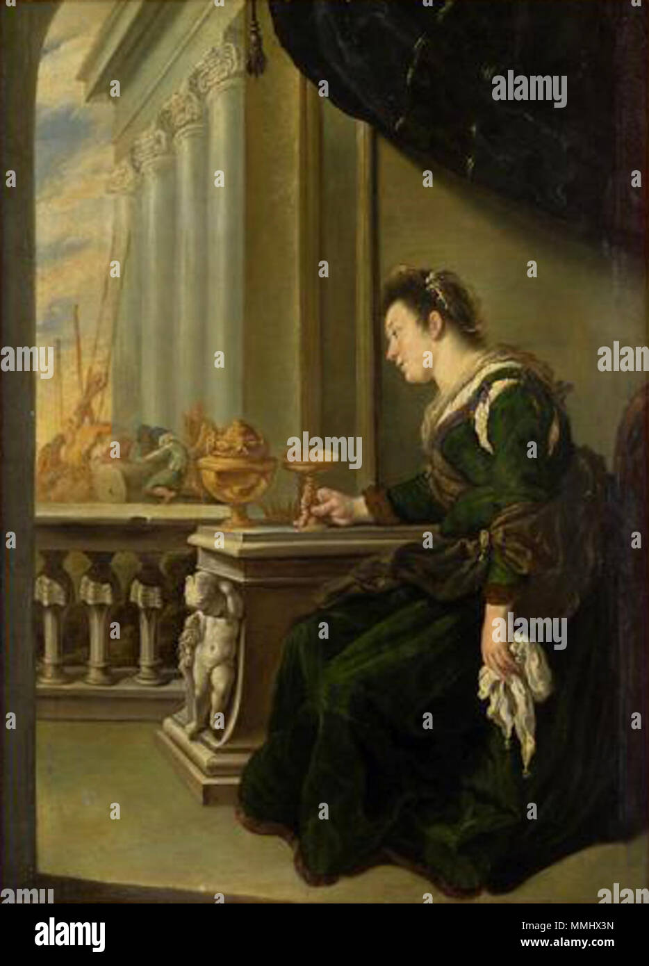 Deutsch: Artemisias Trauer um Mausolos .  Deutsch: 17. Jahrhundert . Domenico Fetti 013 Stock Photo