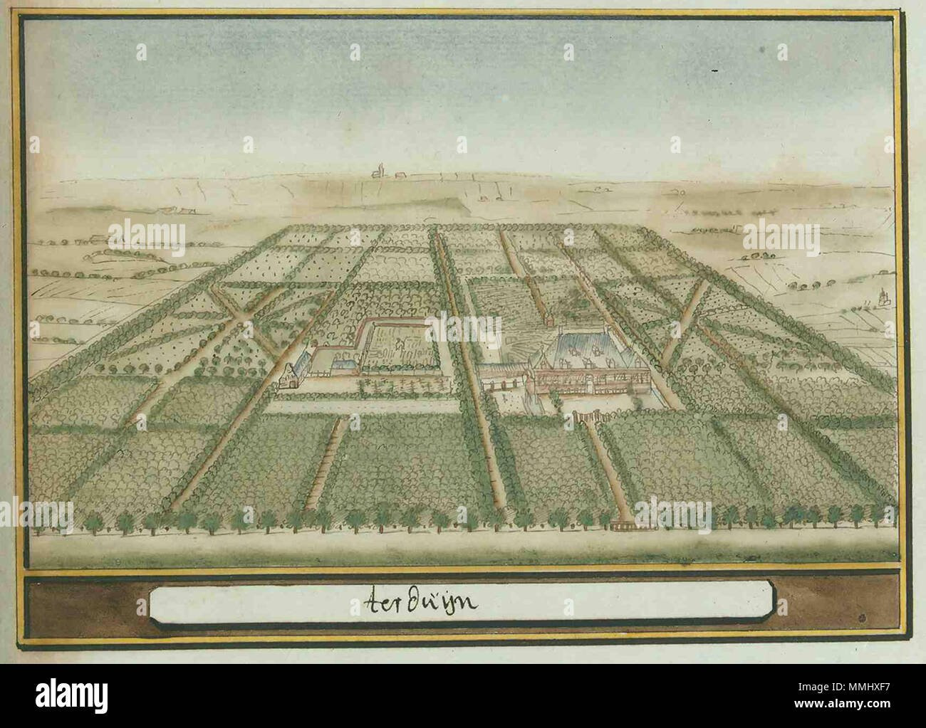 .  Nederlands: Beschryvinge van Zeeland  Atlas Schoemaker: Zeeland, Terduin. between 1710 and 1735. Atlas Schoemaker-ZEELAND-1178R-Zeeland, Terduin Stock Photo