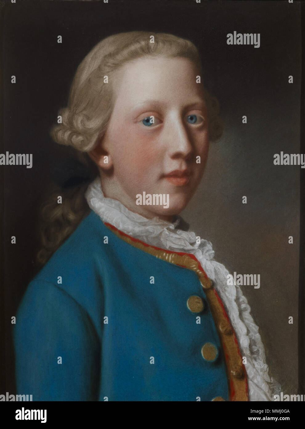 Portrait of Prince William Henry, Duke of Gloucester (1743-1805). 1754. William Henry, Duke of Gloucester 1754 by Liotard Stock Photo