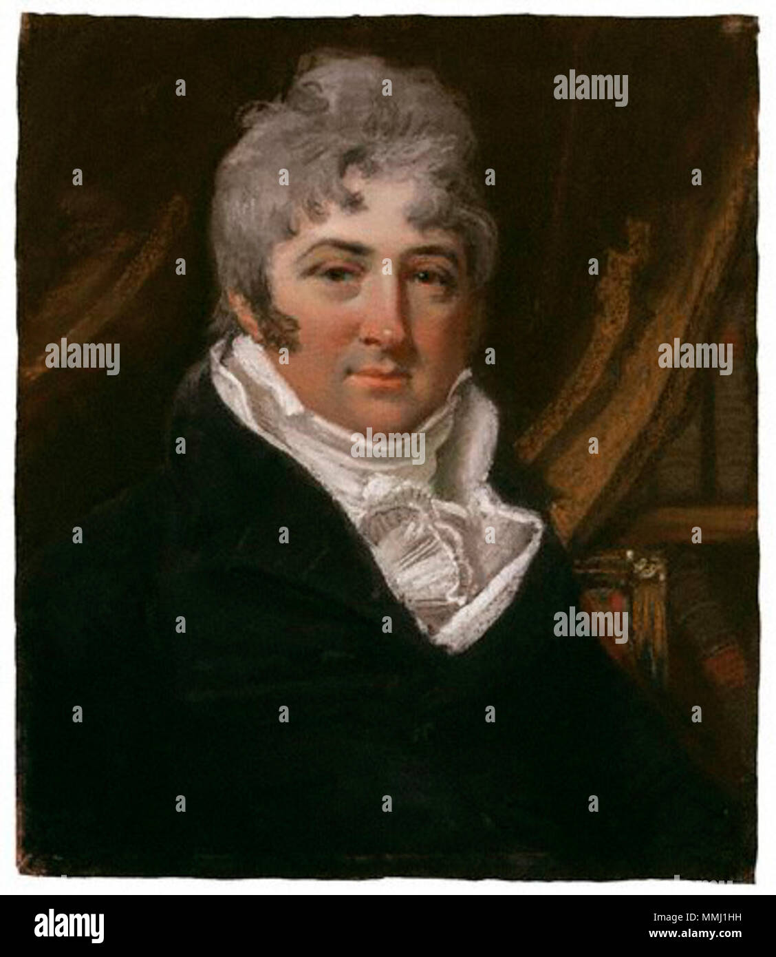 NPG 1540, Thomas Morton by John Raphael Smith,drawing,circa 1803 Thomas Morton (1764–1838) Stock Photo